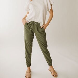 ALBION Fit Jetsetter joggers (SOLD OUT sage color; like new condition)